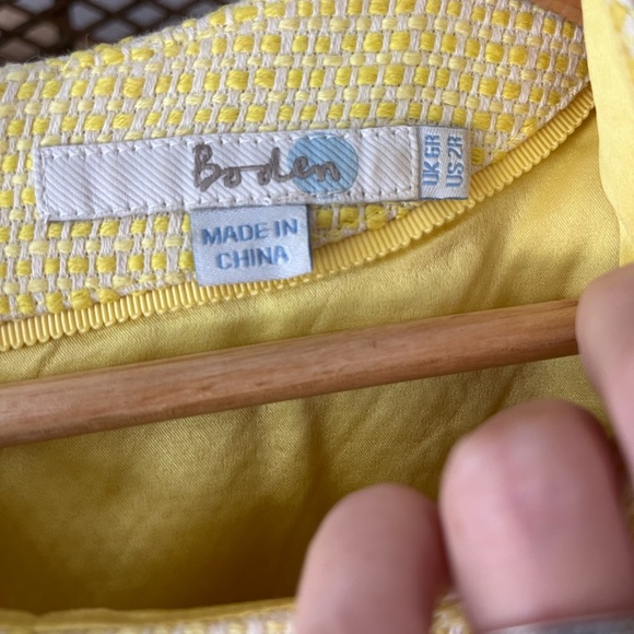 Boden Yellow dress size 2 - Picture 4 of 9